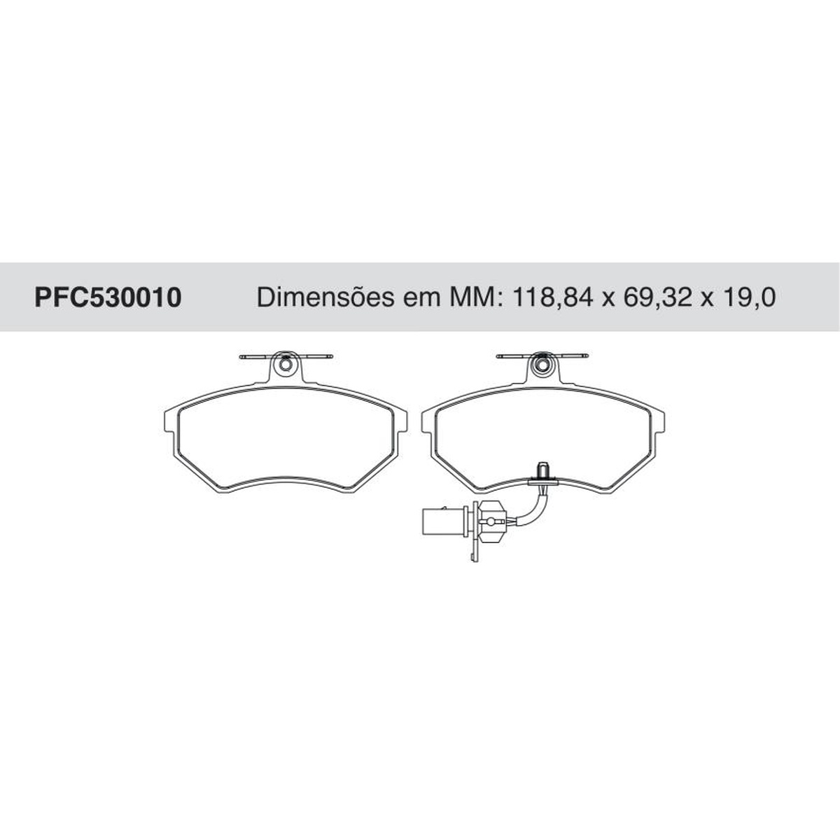 Jogo de Pastilha de Freio Dianteira para Volkswagen Passat e Passat Variant - Cofap - PFC530010