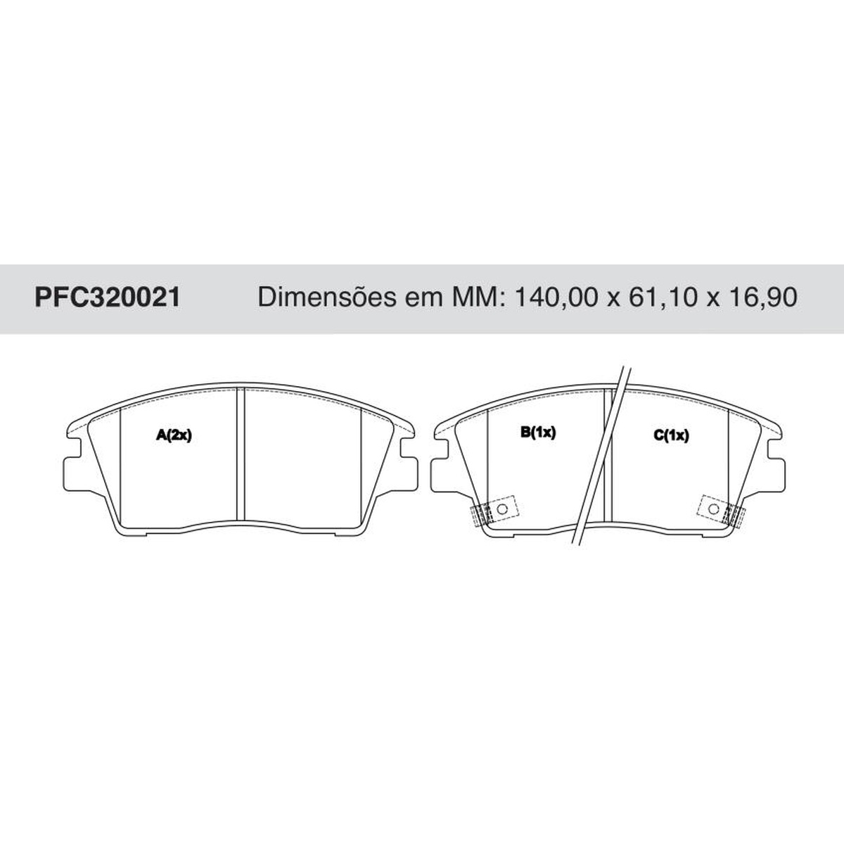 Jogo de Pastilha de Freio Dianteira para Hyundai Tucson - Cofap - PFC320021