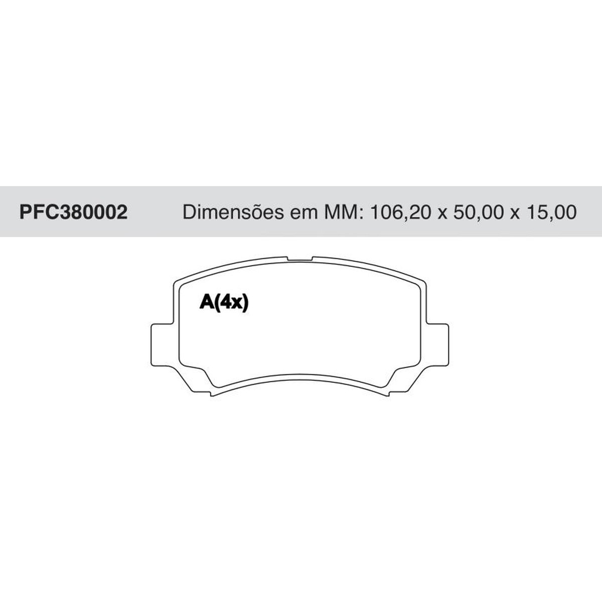 Jogo de Pastilha de Freio Dianteira - Cofap - PFC380002