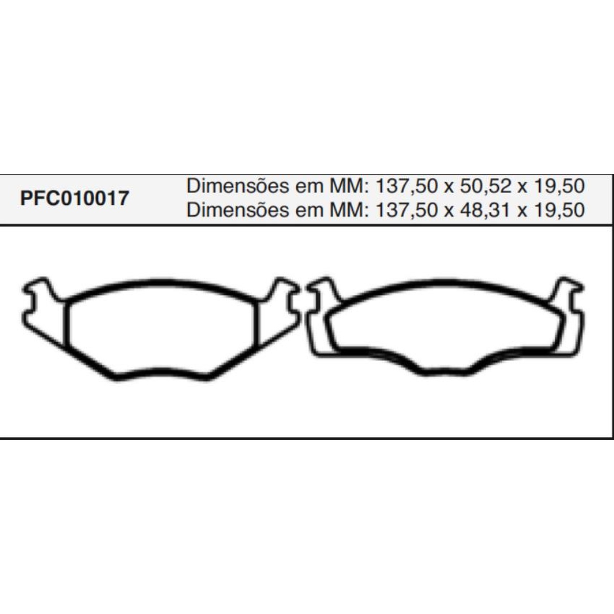 Jogo de Pastilha de Freio Dianteira para Seat Ibiza e Volkswagen Golf - Cofap - PFC010017