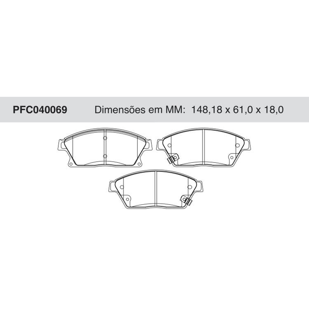 Jogo de Pastilha de Freio Dianteira Cerâmica para Chevrolet Tracker - Cofap - PFC040069