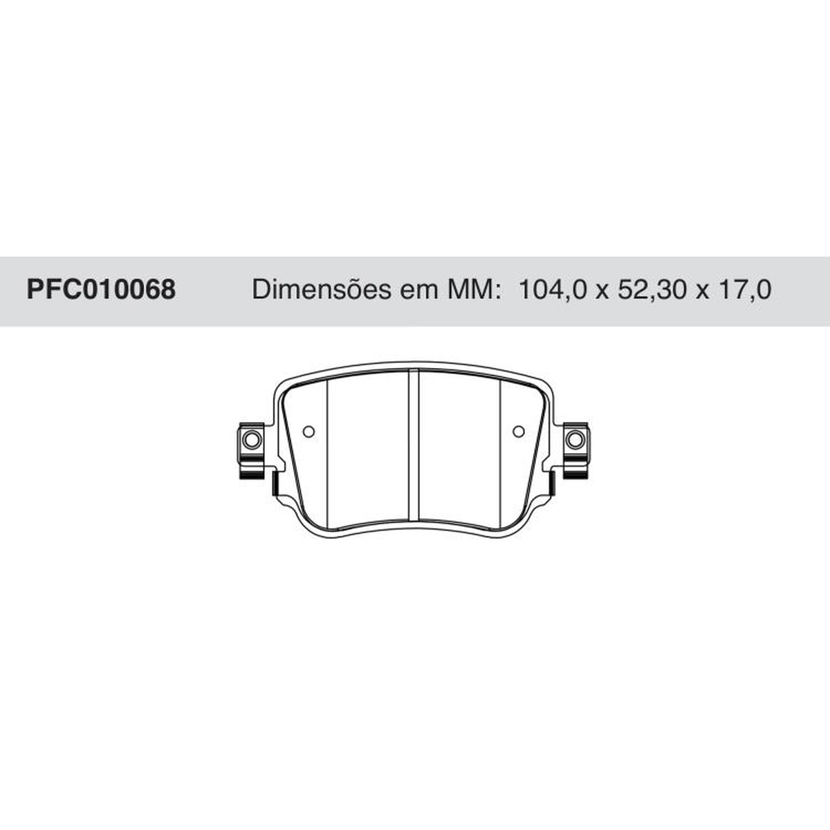 Jogo de Pastilha de Freio Cerâmica Traseira para Volkswagen Golf - Cofap - PFC010068