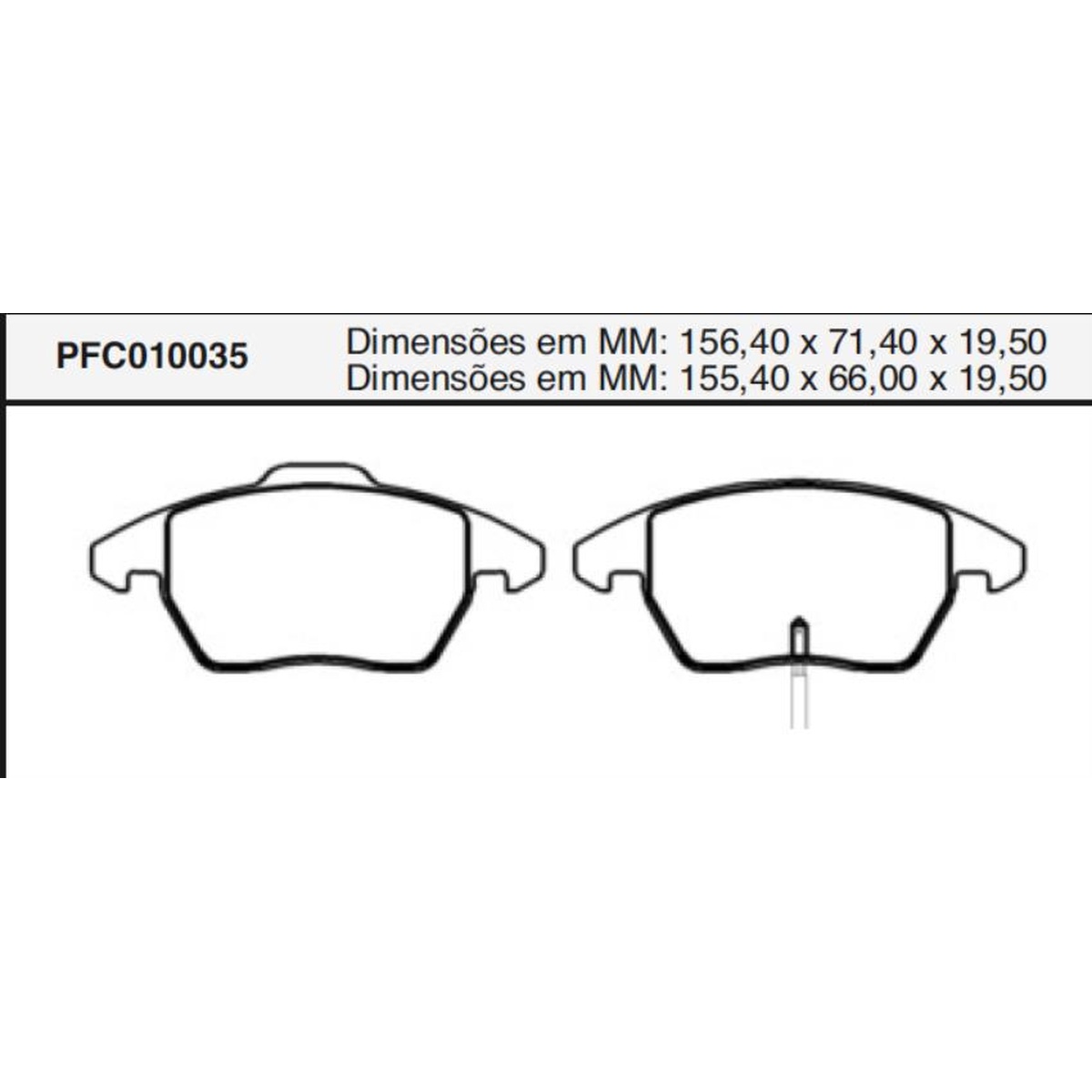 Jogo de Pastilha de Freio Dianteira para Volkswagen Jetta - Cofap - PFC010035