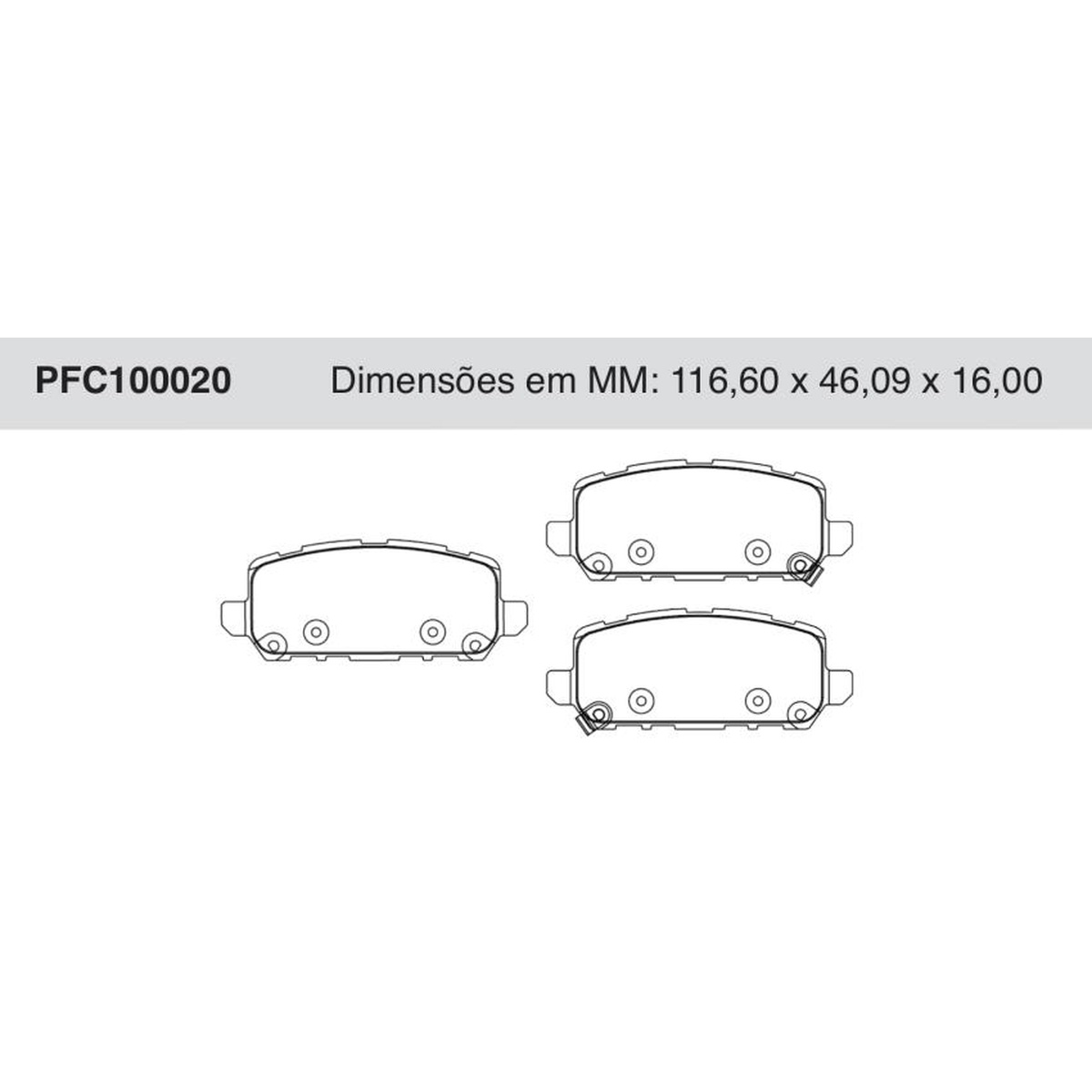 Jogo de Pastilha de Freio Traseira para Honda Accord e HR-V - Cofap - PFC100020