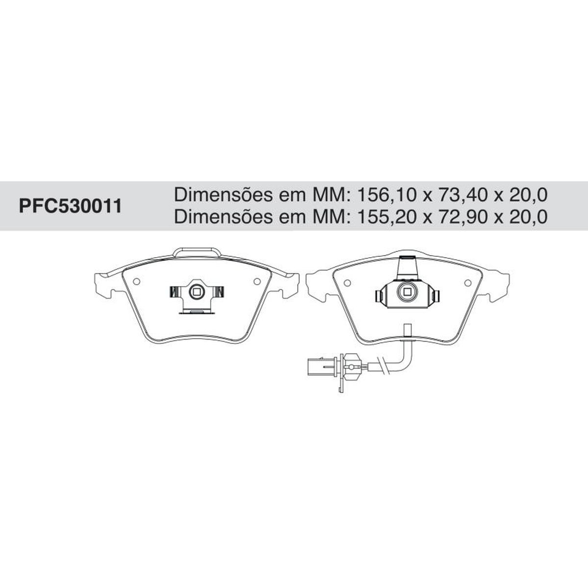 Jogo de Pastilha de Freio Dianteira para Audi A4 Avant e Volvo XC90 - Cofap - PFC530011