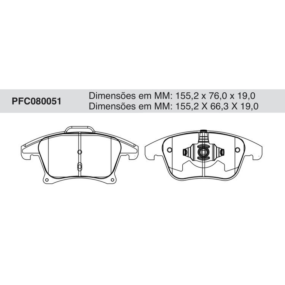 Jogo de Pastilha de Freio Dianteira Cerâmica para Ford Fusion - Cofap - PFC080051