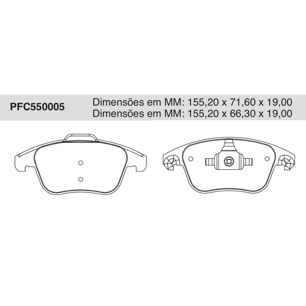 Jogo de Pastilha de Freio Dianteira - Cofap - PFC550005