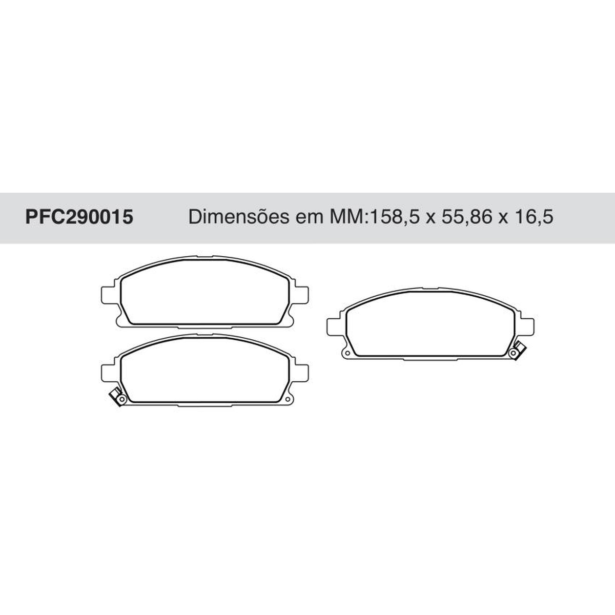 Jogo de Pastilha de Freio Dianteira para Nissan Pathfinder e X-TRAIL - Cofap - PFC290015