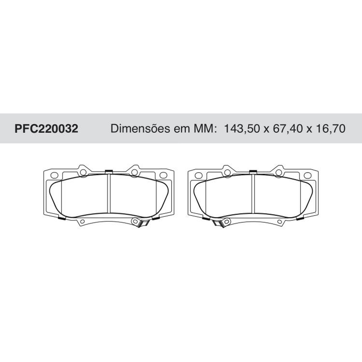 Jogo de Pastilha de Freio Dianteira Cerâmica para Toyota Hilux - Cofap - PFC220032