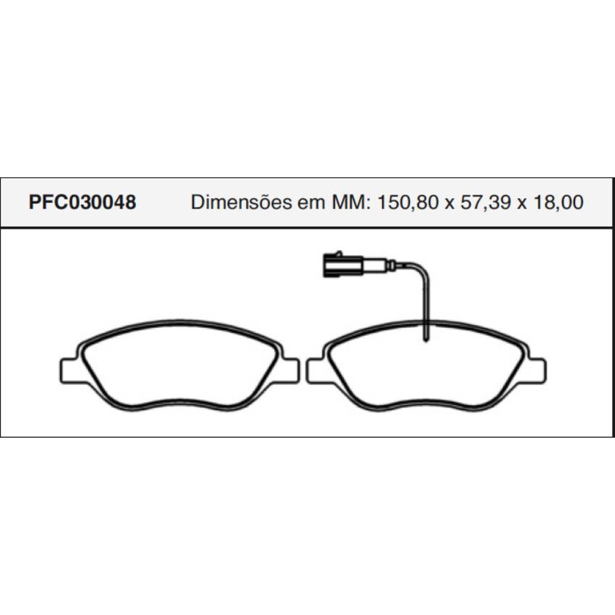 Jogo de Pastilha de Freio Dianteira para Fiat Stilo - Cofap - PFC030048