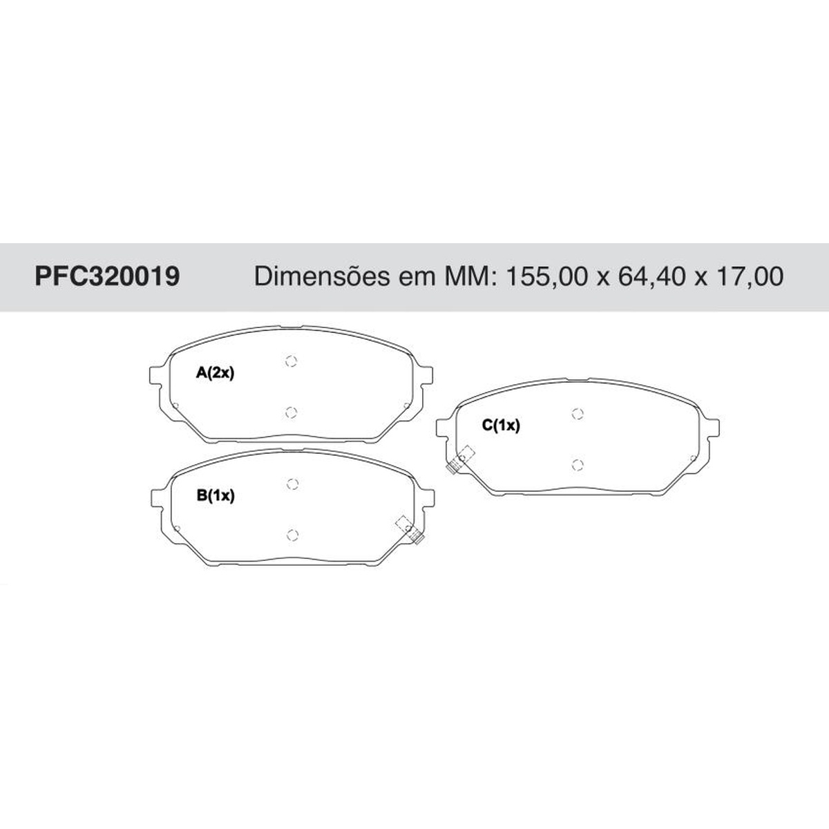 Jogo de Pastilha de Freio Dianteira para Hyundai Veracruz - Cofap - PFC320019