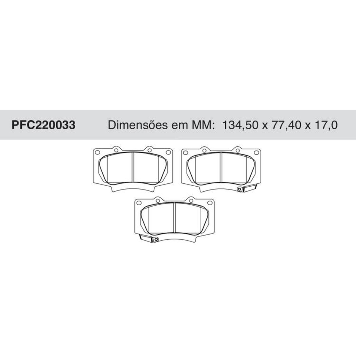 Jogo de Pastilha de Freio Dianteira Cerâmica para Toyota SW4 - Cofap - PFC220033