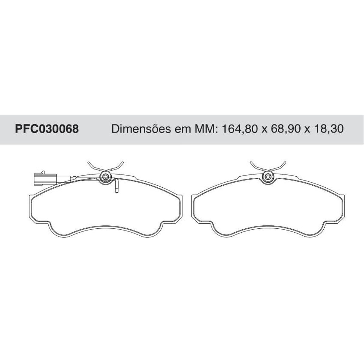 Jogo de Pastilha de Freio Dianteira com Sensor de Desgaste - Cofap - PFC030068