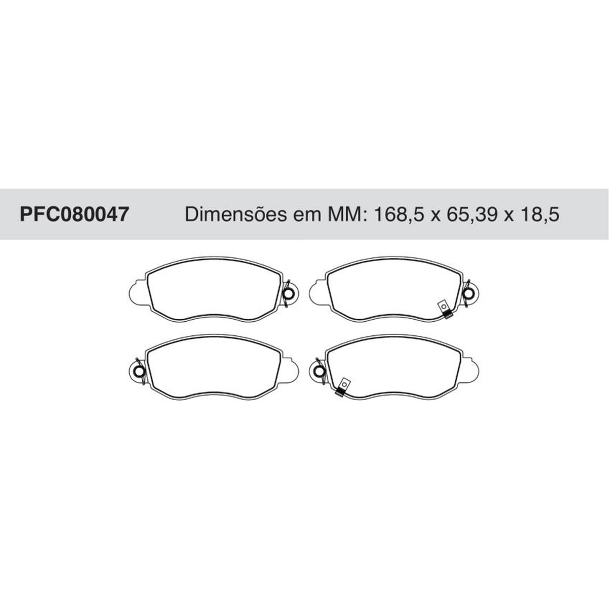 Jogo De Pastilha De Freio Dianteira - Cofap - PFC080047
