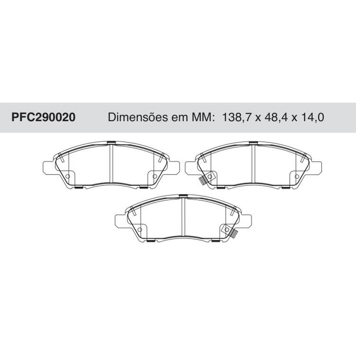 Jogo de Pastilha de Freio Dianteira Cerâmica para Nissan March e Versa - Cofap - PFC290020