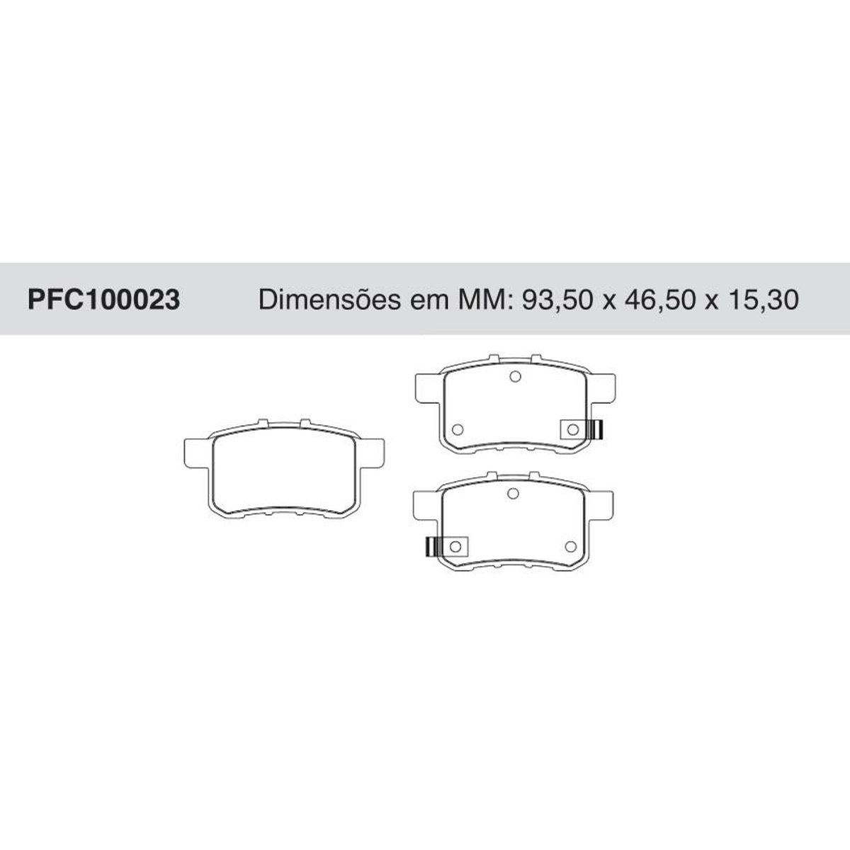 Jogo de Pastilha de Freio Traseira para Honda Accord - Cofap - PFC100023