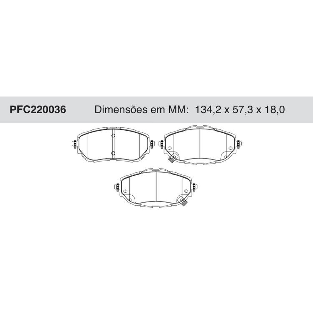 Jogo de Pastilha de Freio Dianteira Cerâmica para Toyota Corolla - Cofap - PFC220036