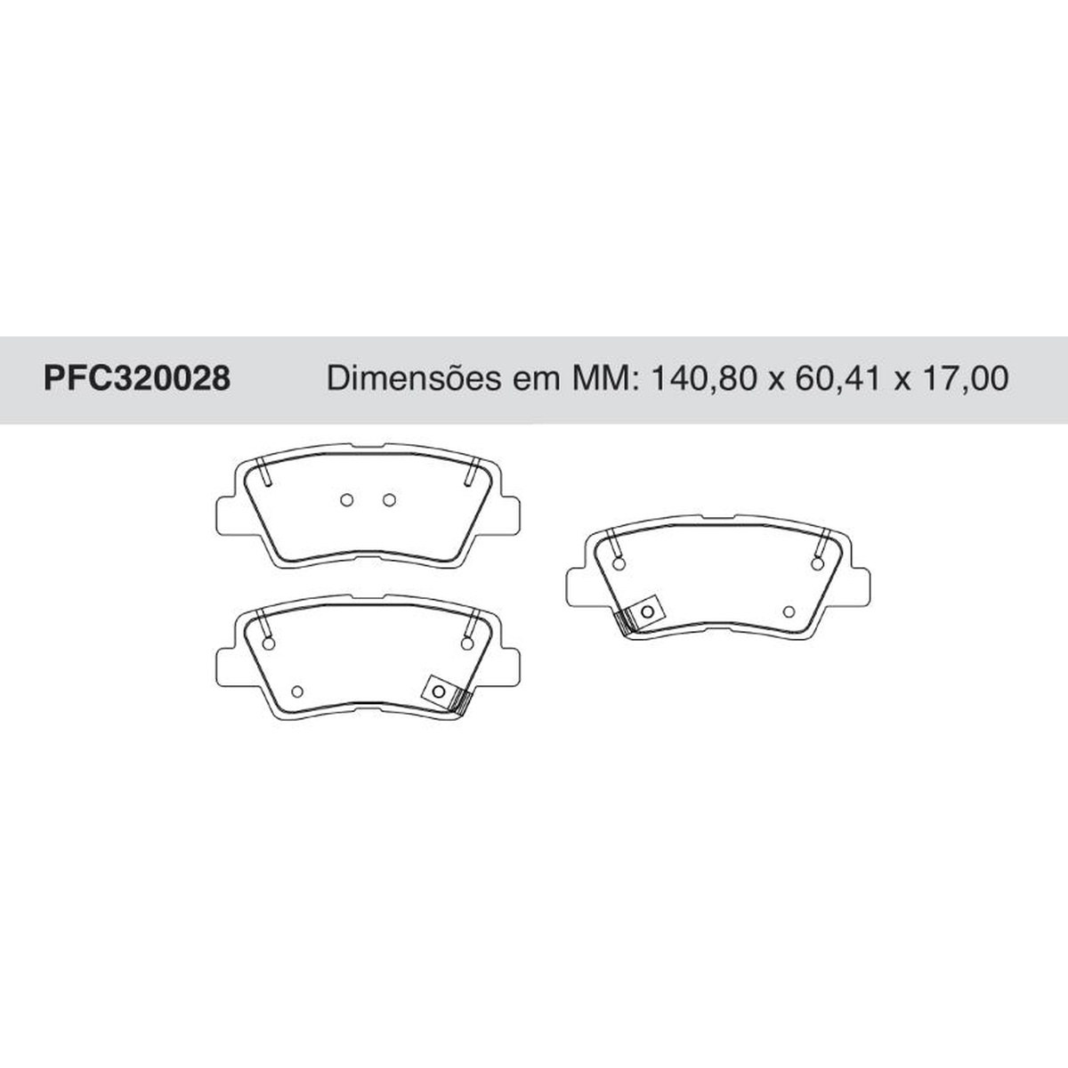 Jogo De Pastilha De Freio Traseira - Cofap - PFC320028