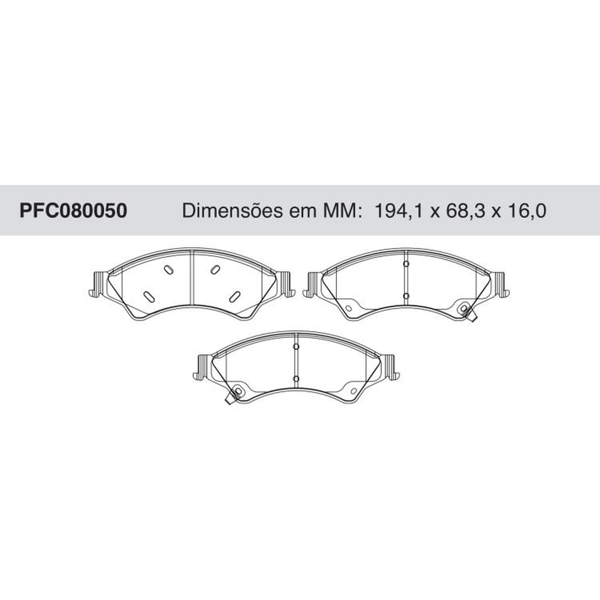Jogo de Pastilha de Freio Dianteira Cerâmica para Ford Ranger e Troller T4 - Cofap - PFC080050