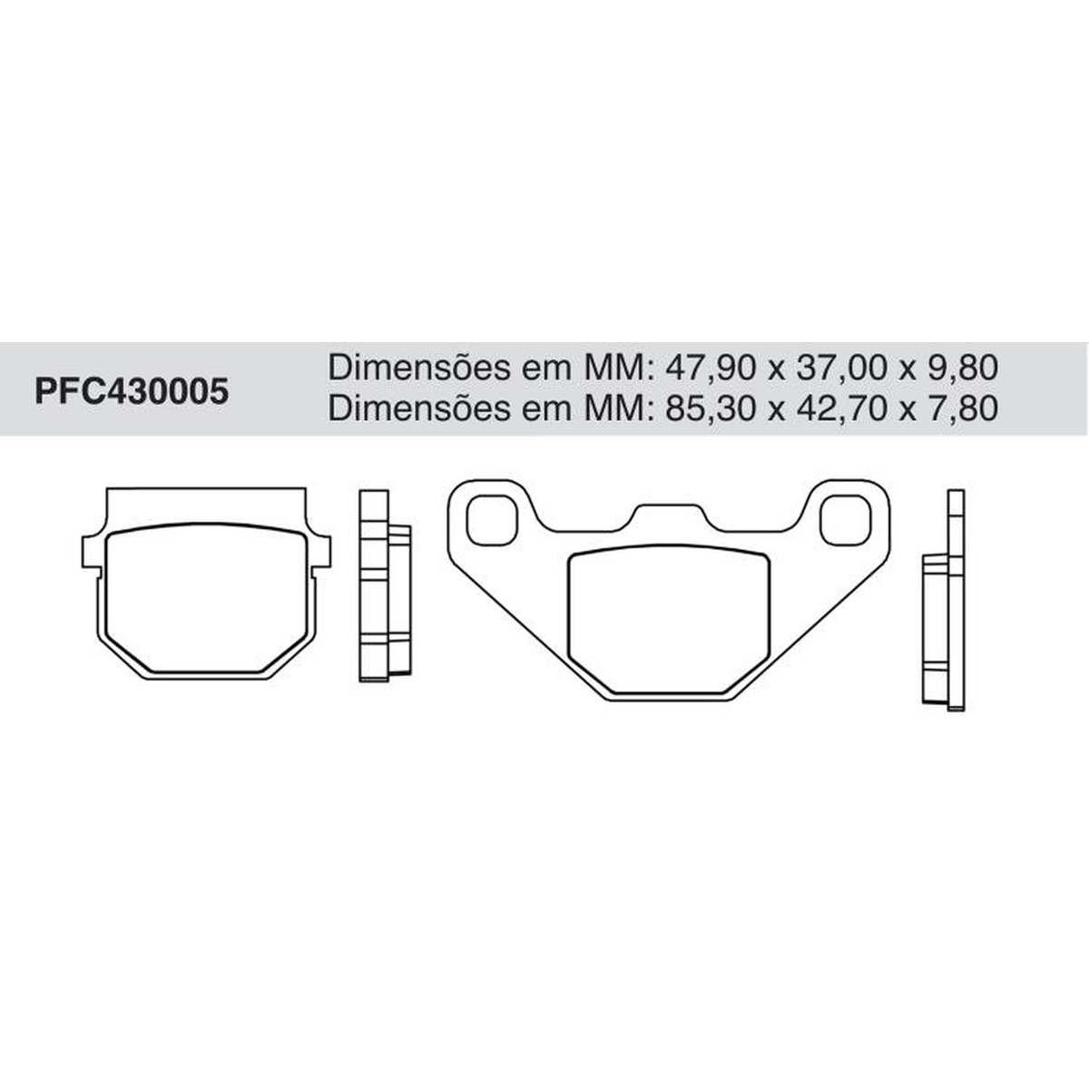 Jogo de Pastilha de Freio Dianteira para Dafra Smart 125 e Suzuki Burgman AN 125 - Cofap - PFC430005