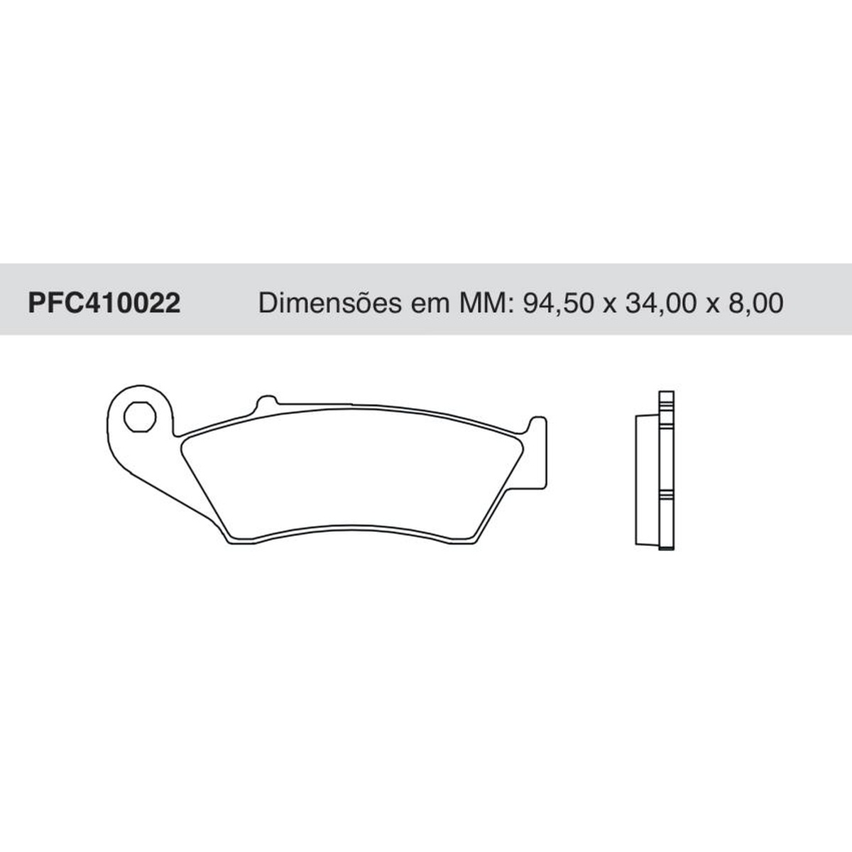 Jogo de Pastilha de Freio Dianteira - Cofap - PFC410022