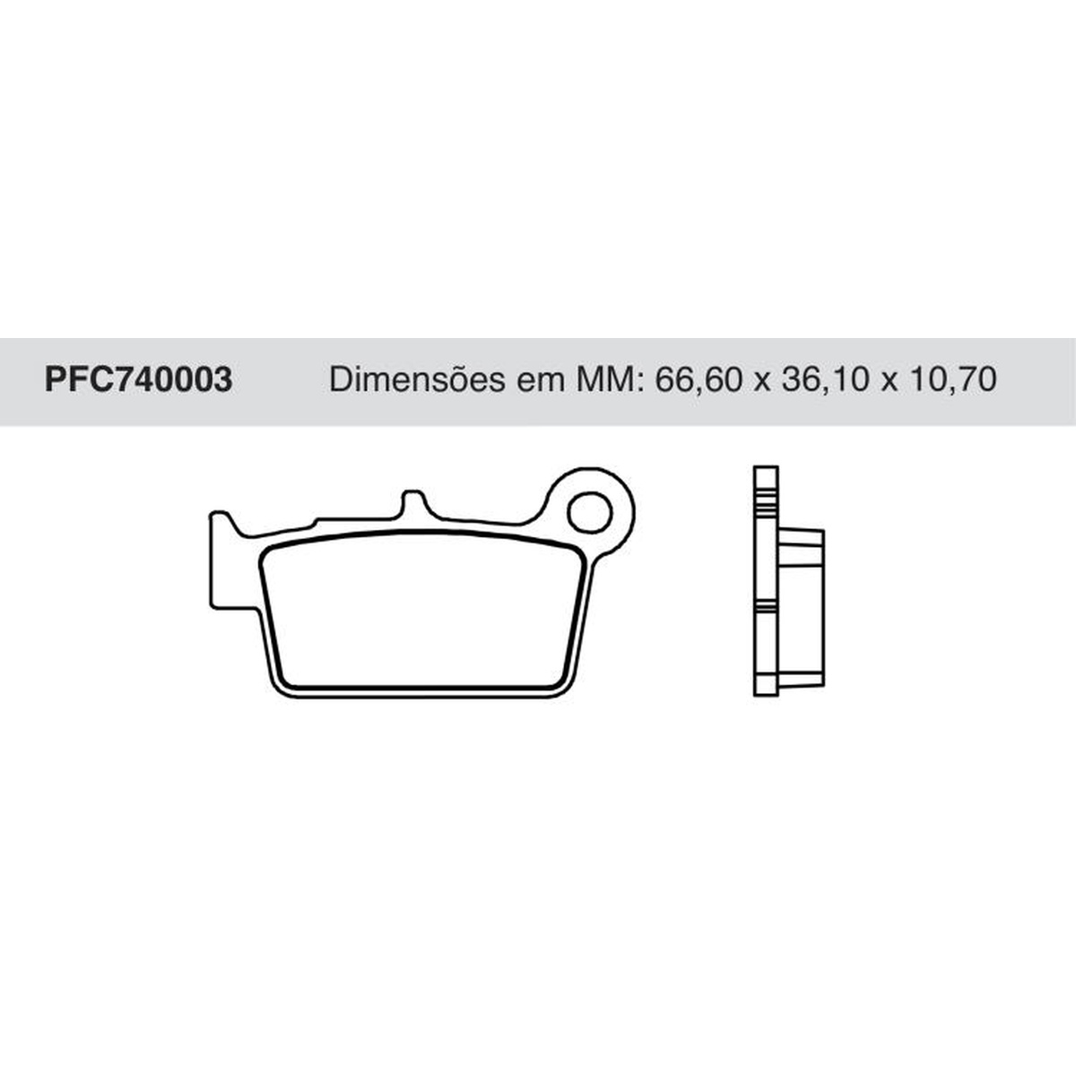 Jogo De Pastilha De Freio Traseira - Cofap - PFC740003