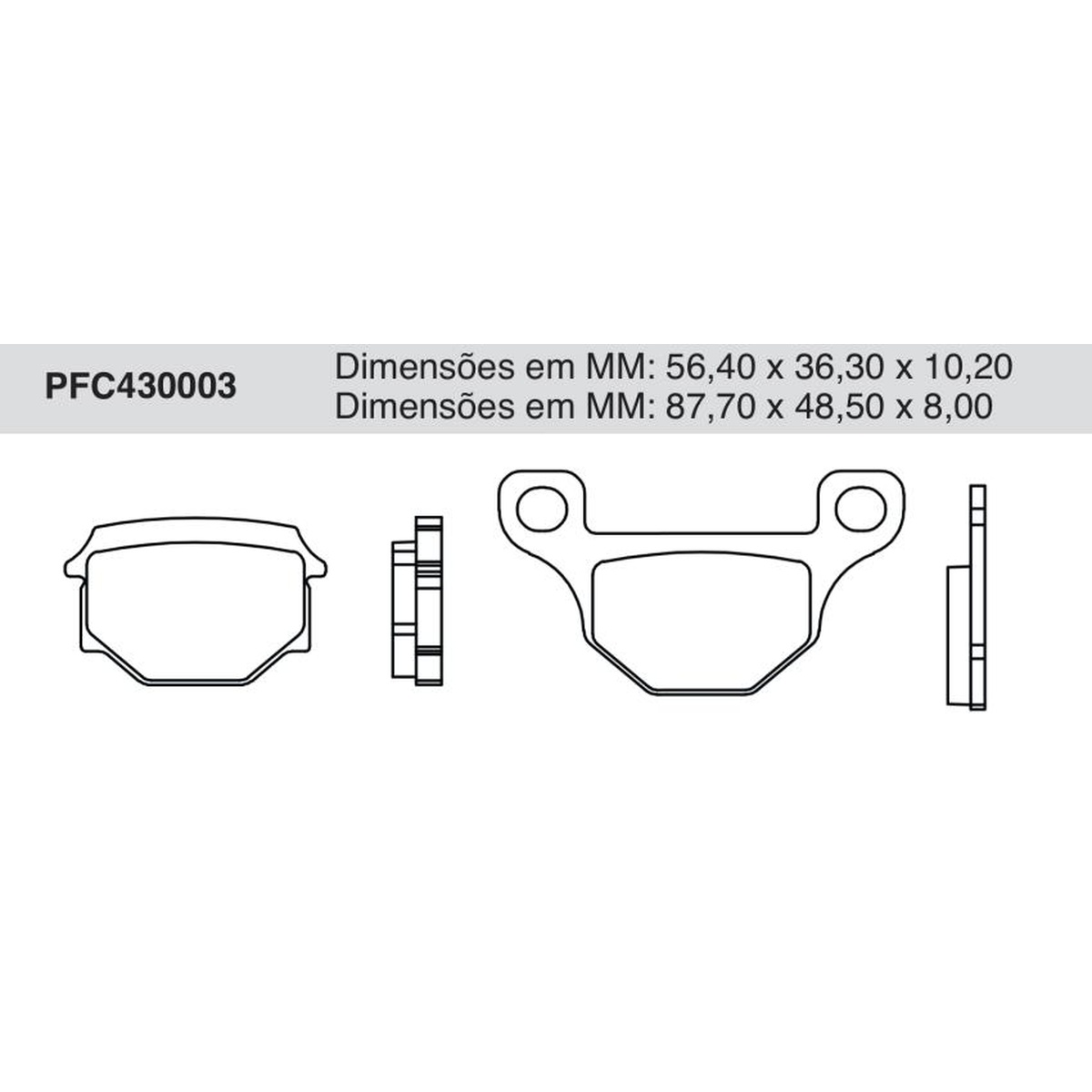 Jogo de Pastilha de Freio Dianteira para Suzuki Intruder 125 e Katana 125 - Cofap - PFC430003
