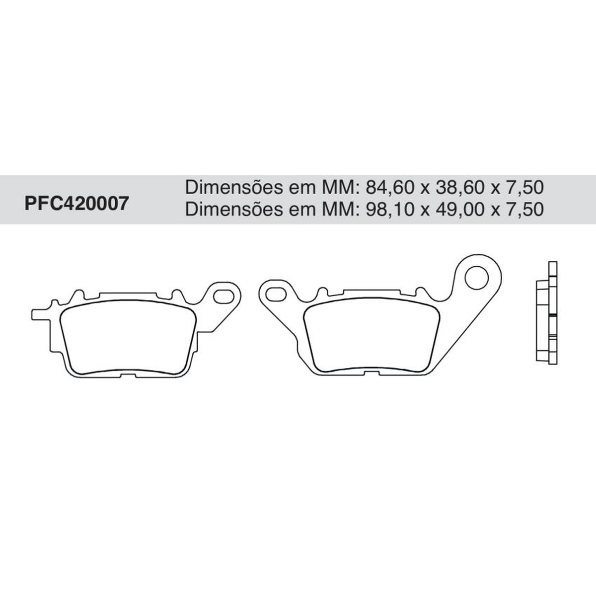 Jogo de Pastilha de Freio Dianteira para Yamaha NMAX 160 - Cofap - PFC420007