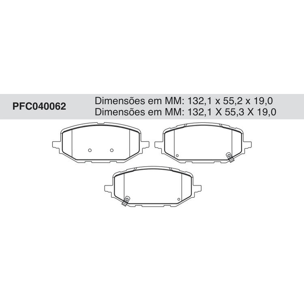 Jogo de Pastilha de Freio Dianteira para Chevrolet Montana e Tracker - Cofap - PFC040062