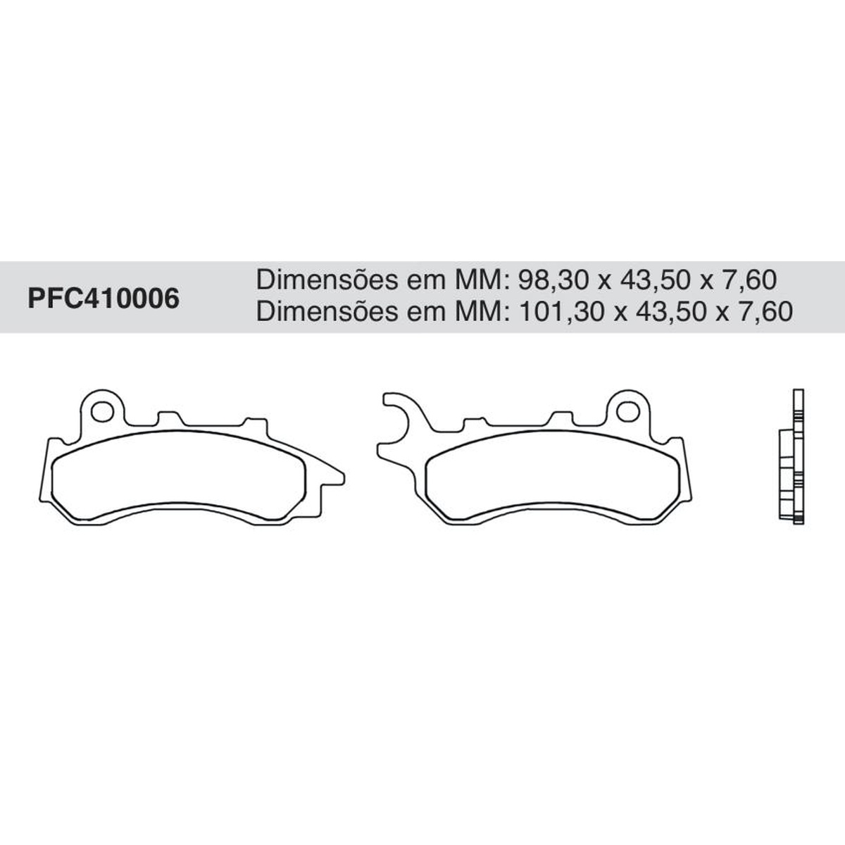 Jogo de Pastilha de Freio Dianteira para Honda Biz 125 e NXR 160 BROS - Cofap - PFC410006