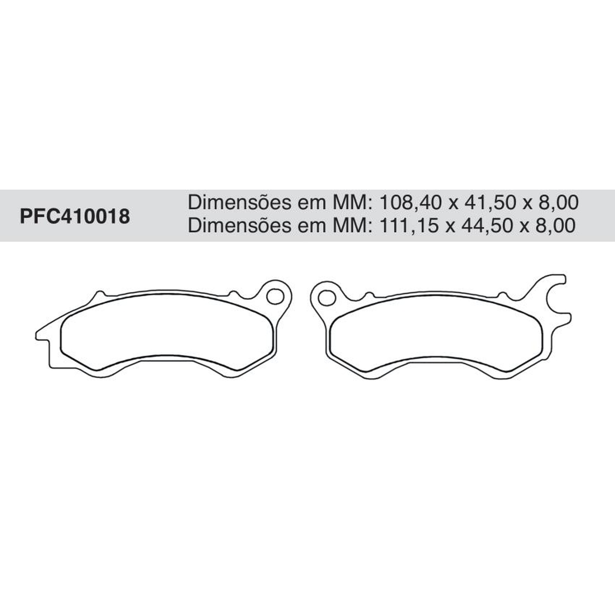 Jogo de Pastilha de Freio Dianteira para Honda CG 150 e CG 160 - Cofap - PFC410018