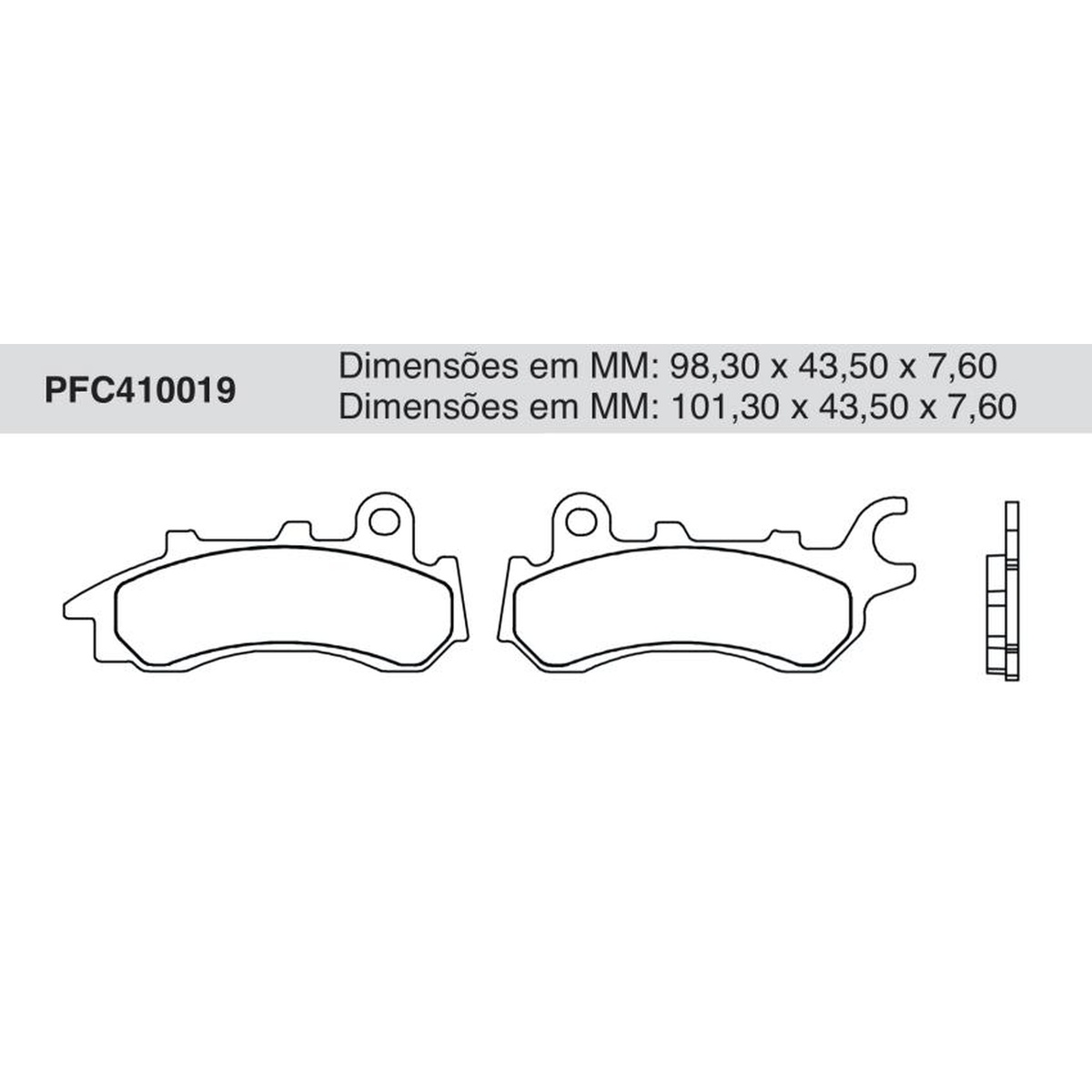Jogo de Pastilha de Freio Dianteira para Honda CG 160 - Cofap - PFC410019