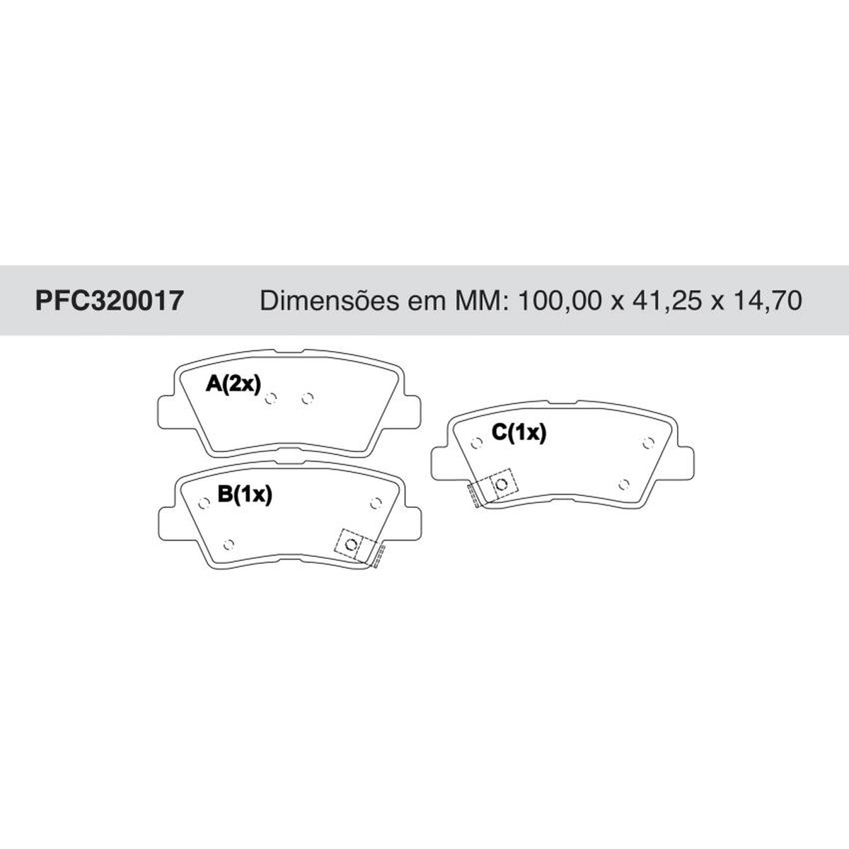 Jogo De Pastilha De Freio Traseira - Cofap - PFC320017
