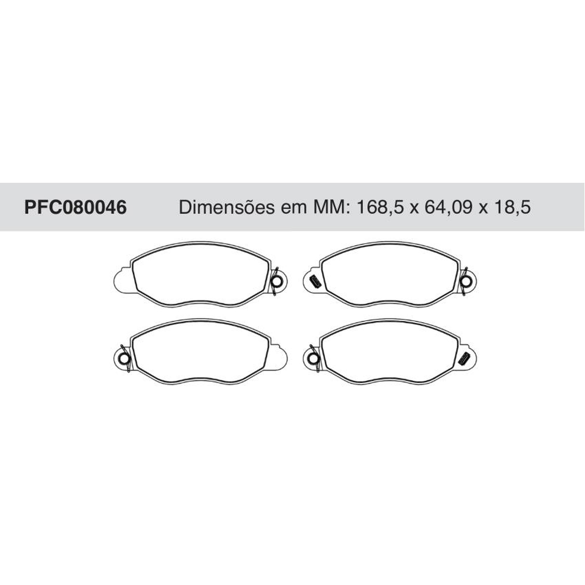 Jogo De Pastilha De Freio Dianteira - Cofap - PFC080046