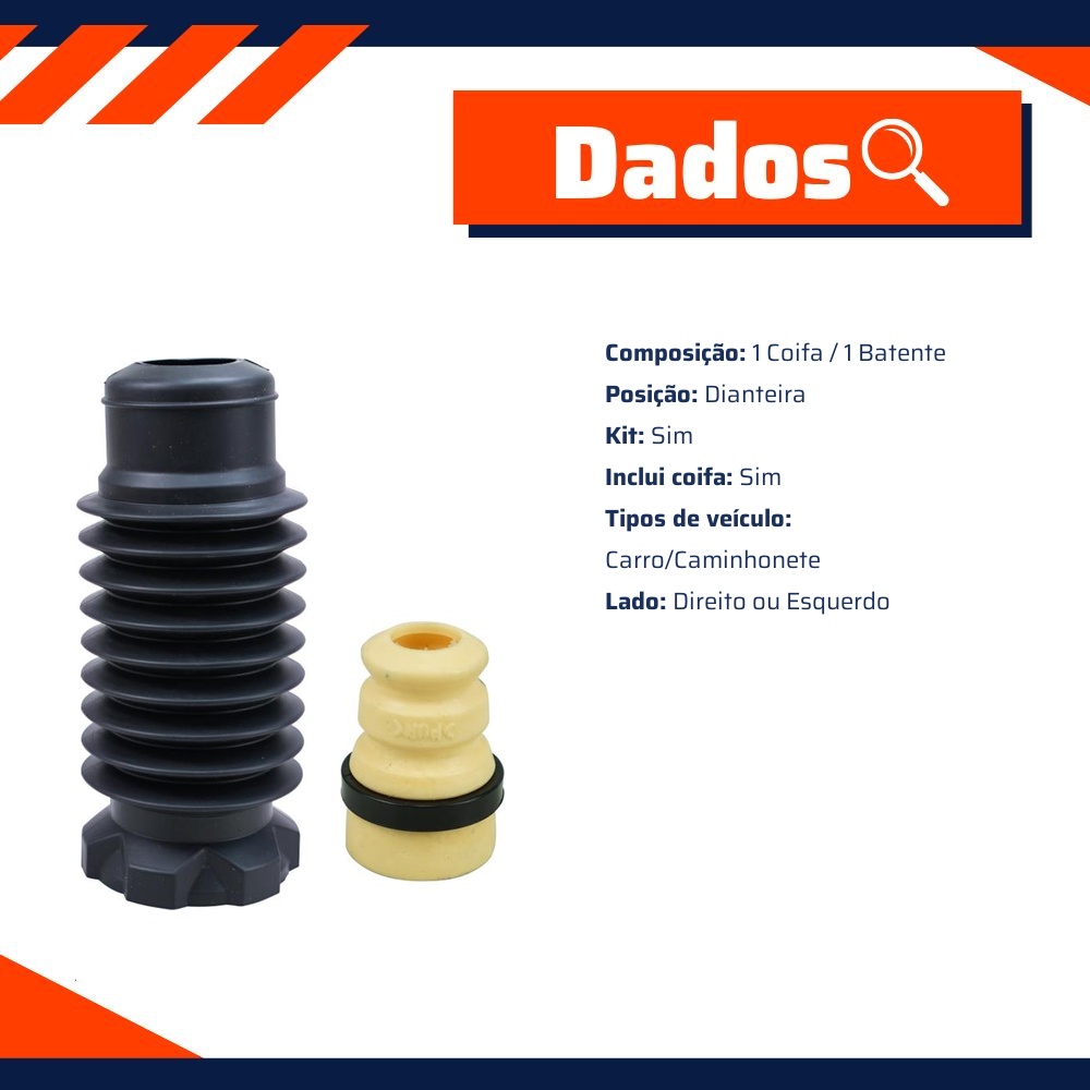 Kit Para Amortecedor Dianteiro Com Coifa E Batente - Cofap - KSC03133S