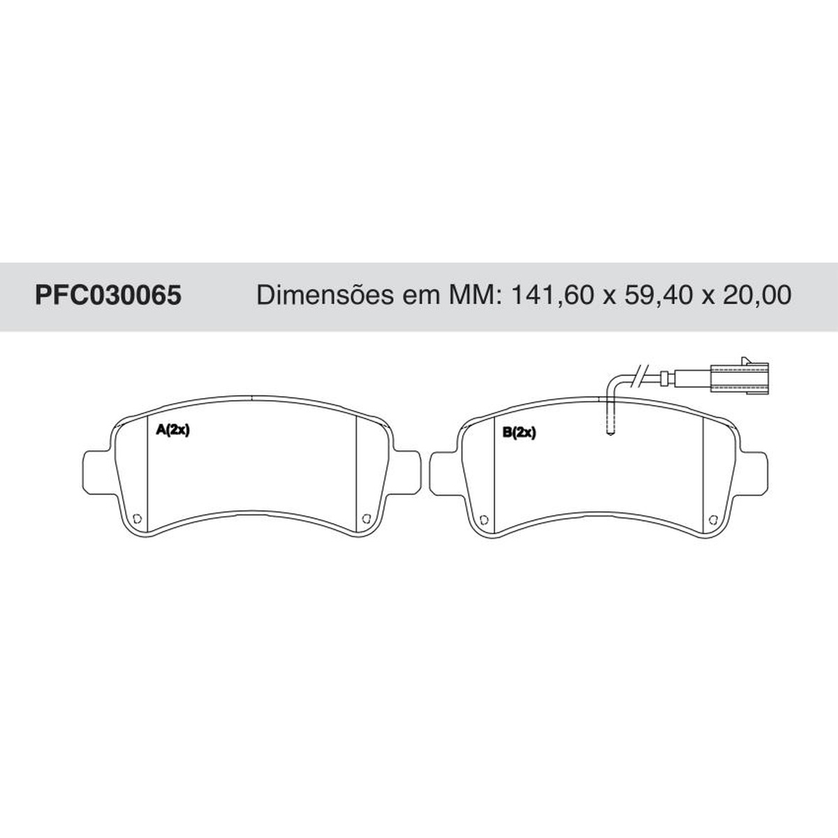 Jogo de Pastilha de Freio Traseira para Fiat Ducato - Cofap - PFC030065
