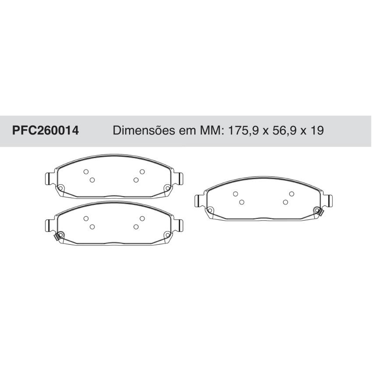 Jogo de Pastilha de Freio Dianteira para Jeep Grand Cherokee - Cofap - PFC260014