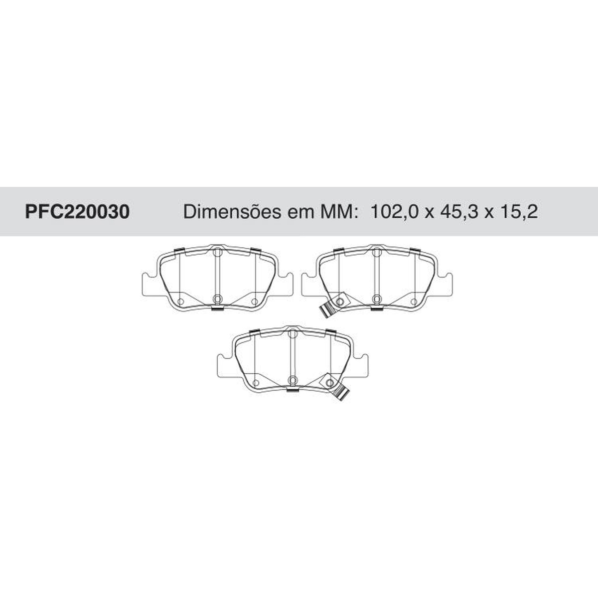Jogo de Pastilhas de Freio Traseiras para Toyota Corolla e Fielder - Cofap - PFC220030