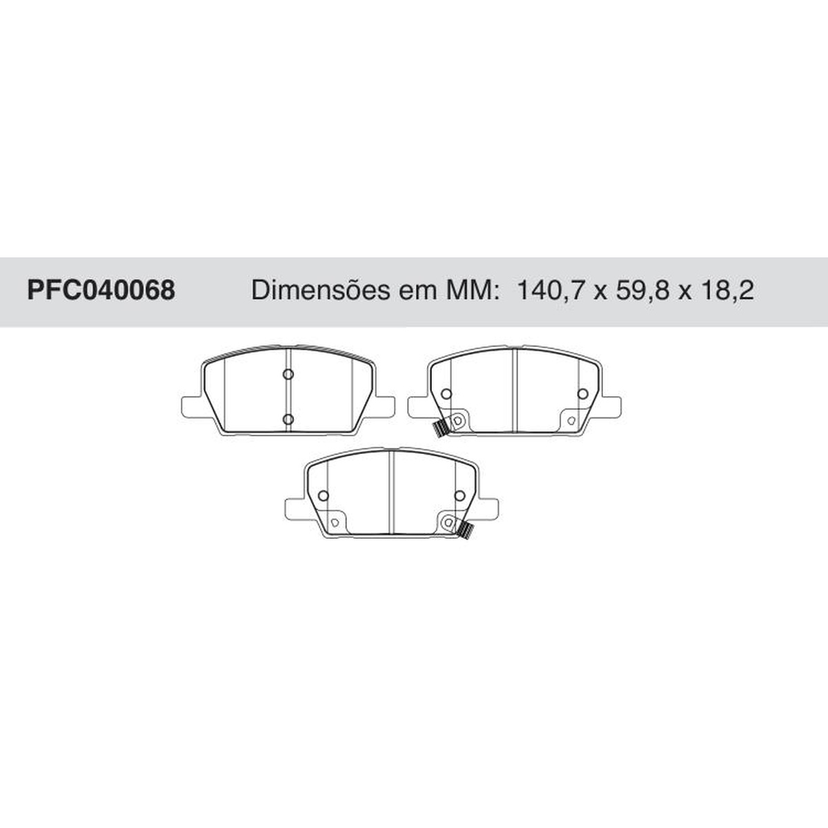Jogo de Pastilha de Freio Dianteira Cerâmica para Chevrolet Tracker - Cofap - PFC040068