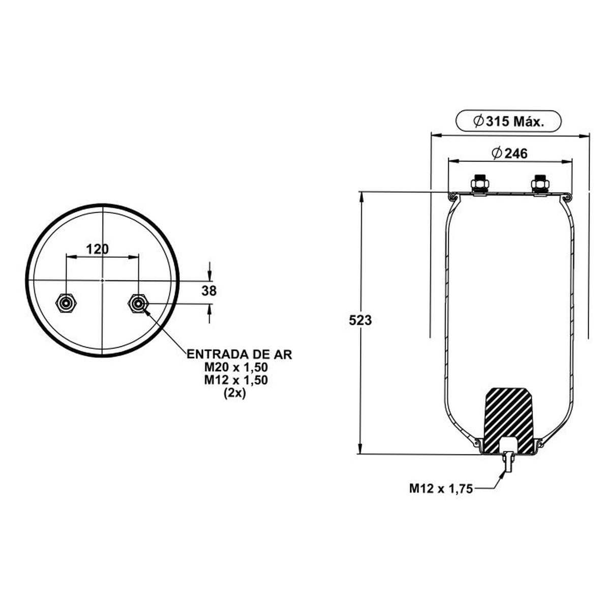 Kit Pneumático Traseiro Para Molas - Cofap - KPC82300