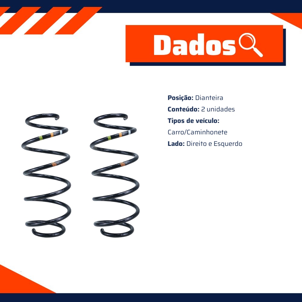 Par de Molas Helicoidal Dianteira para Fiat Bravo - Cofap - MC.EFIAT309