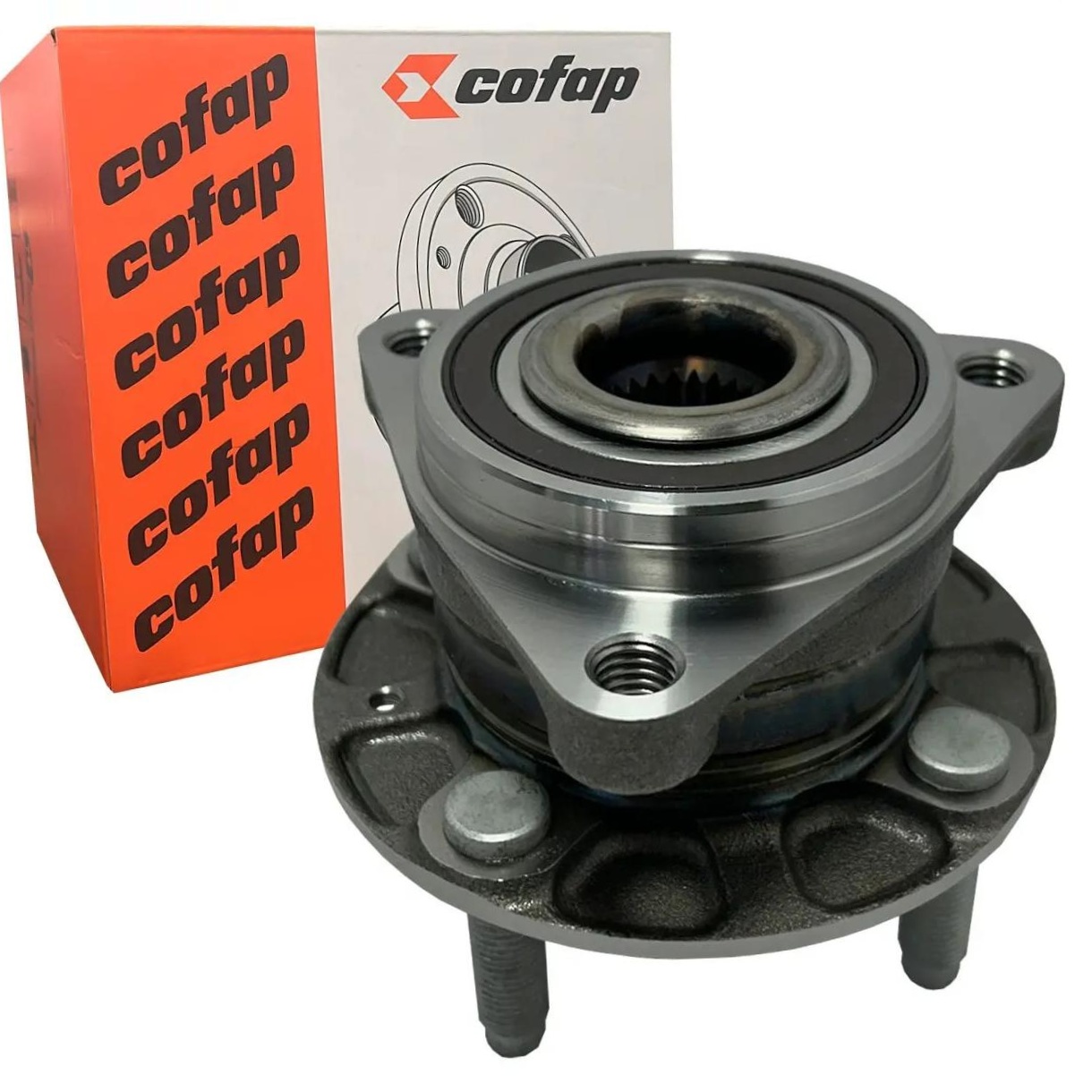Cubo de Roda Dianteiro Direito 4 Furos 25 Dentes com Rolamento e ABS - Cofap - CRC04025