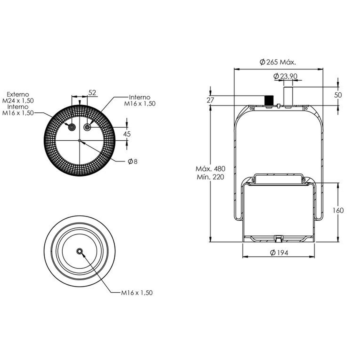 Mola Pneumática para Eixo de Tração com Sensor - Cofap - MPC02303