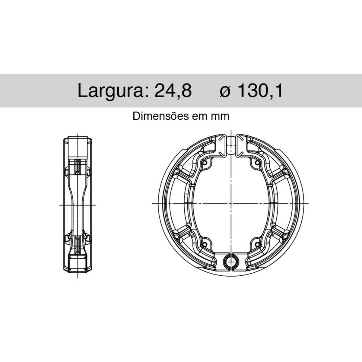 Sapata De Freio Traseira - Cofap - SFC410012.25