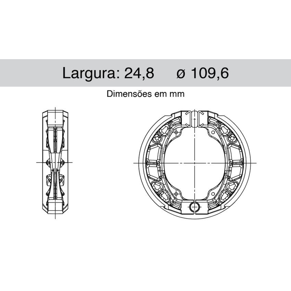 Sapata de Freio Traseira para Honda CG 125 - Cofap - SFC410011