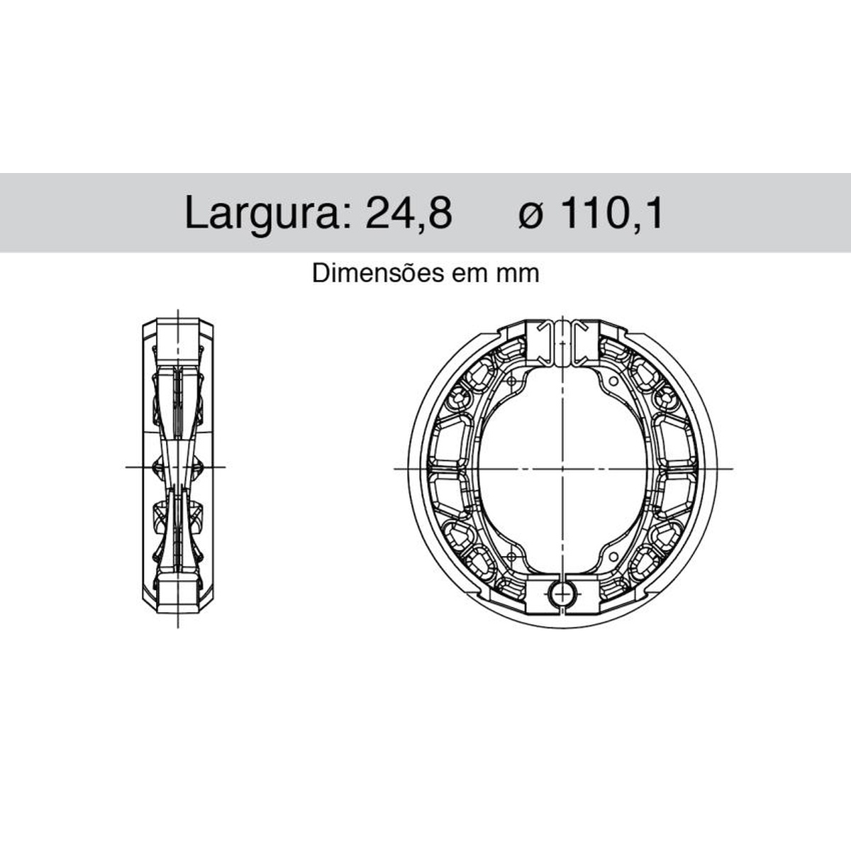 Sapata de Freio Traseira para Honda CG 125 - Cofap - SFC410011.25