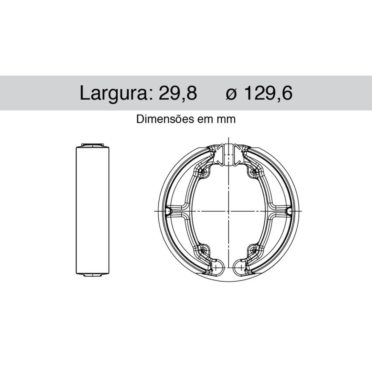 Sapata De Freio Traseira - Cofap - SFC590001