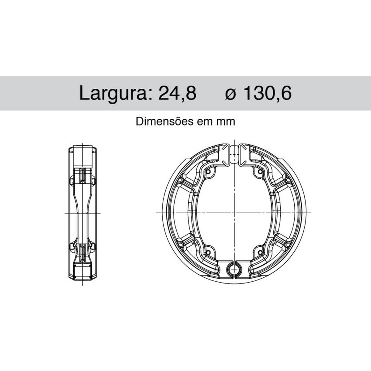 Sapata de Freio Traseira para Honda CG 125 - Cofap - SFC410012.50