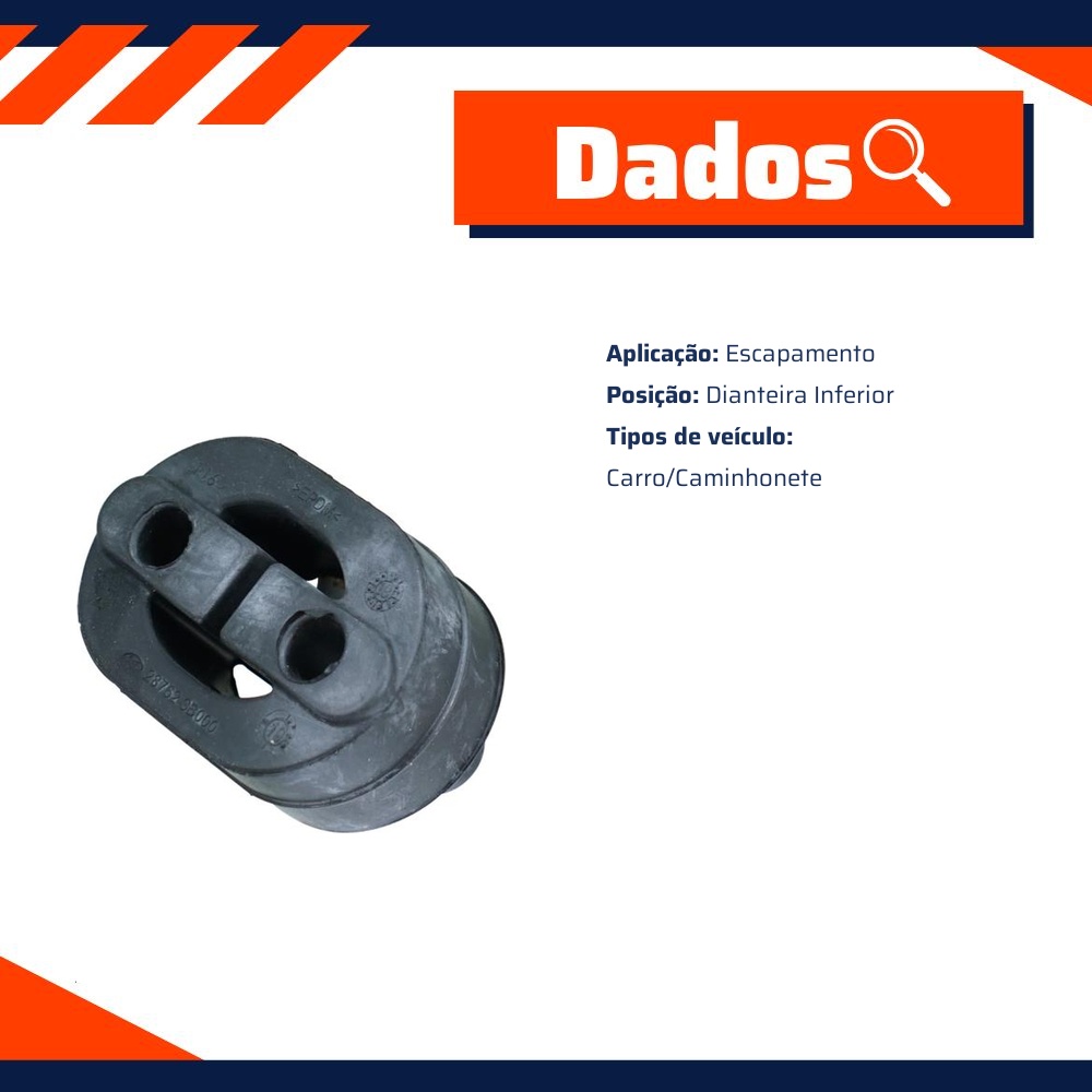 Coxim Inferior de Escapamento Dianteiro para Hyundai Creta - Cofap - CXC32051