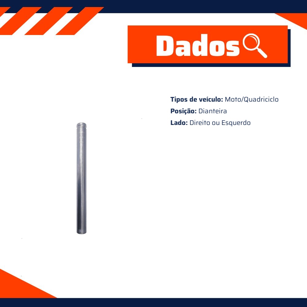 Tubo Interno da Bengala Dianteira para Haojue Lindy 125 e Suzuki Burgman 125I - Cofap - TIC43004M